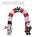 Impact Canopy Inflatable Outdoor Christmas Decoration, Santa Snowman Arch, 8 Feet Tall