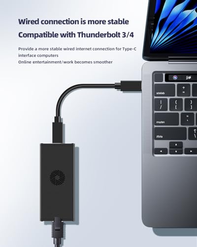 USB4 Type C to RJ45 10G Tarjeta de red con chip Intel JHL6340 y puerto AQC107 10G, compatible con Thunderbolt 3/4, adaptador Ethernet 10Gb para Win10/11/MacOS/Linux miniatura 4