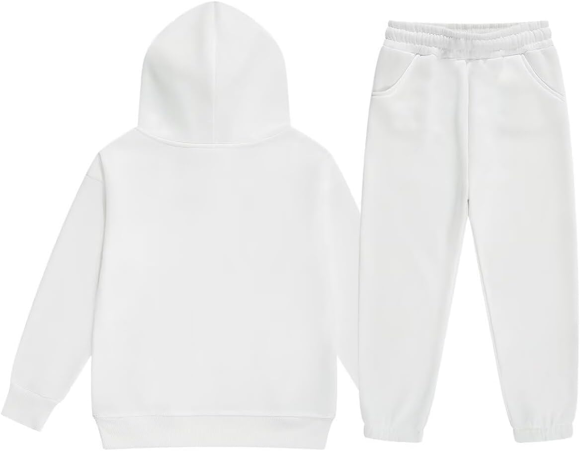 jeecoin Girls Boys Tracksuit Athletic Sweatsuits Pullover Hoodie 2 Pieces Kids Sweatshirt and Jogger Sweatpants Outfits Set - Image 2