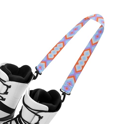AzReference Ski and Snowboard Boot Carrier Strap Shoulder Sling Leash for Women Men Snowboarding Ice Skates Skiing Accessories, Purple