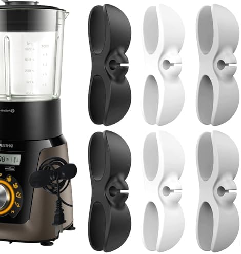 TinyDeer Cord Organizer for Appliances, Kitchen Appliances Wire Organizer, Upgraded Version Adhesion, Suitable for Air Fryers, Coffee Makers, Blenders, Pressure Cookers, Toasters, and More, 6 Pcs.