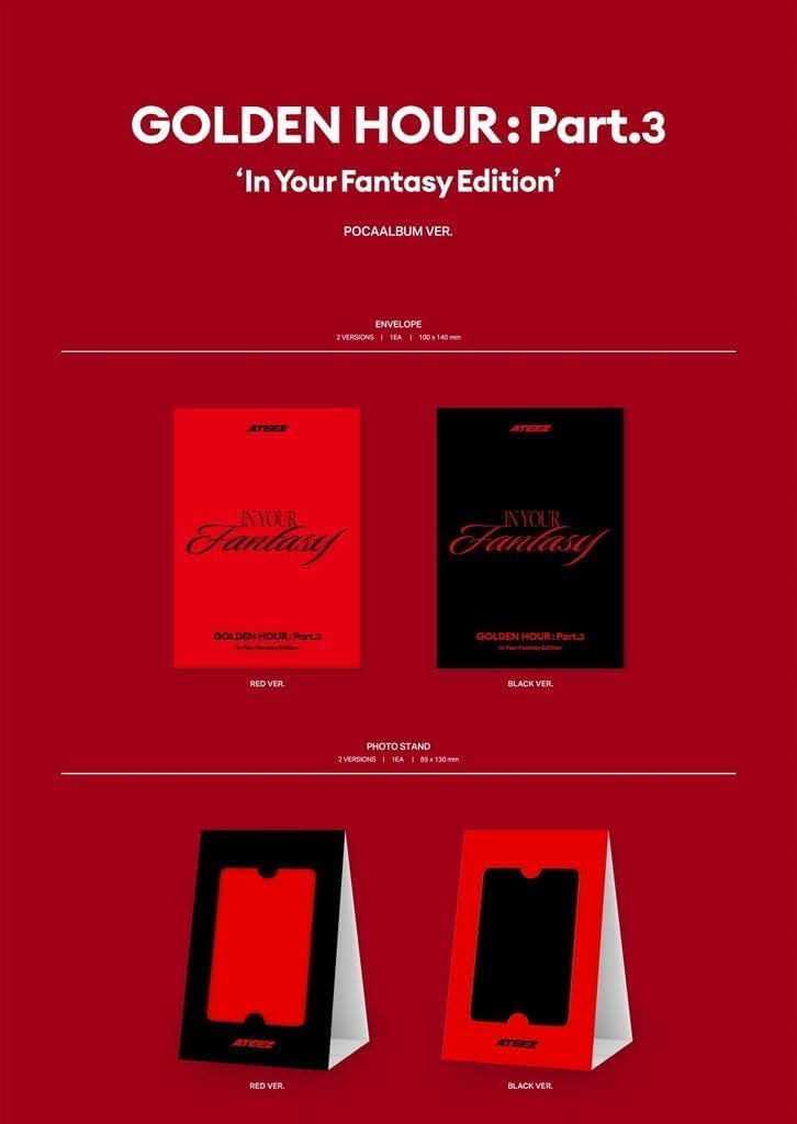 A-TEEZ GOLDEN HOUR : Part.3 In Your Fantasy Edition [POCAALBUM VER.] (Black ver.)