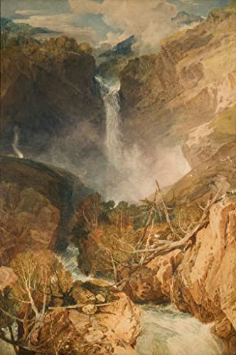 Pinturas Murales las Grandes Cataratas del Reichenbach Cuadro Lienzo Impresiones J M W Turner 60x90cm