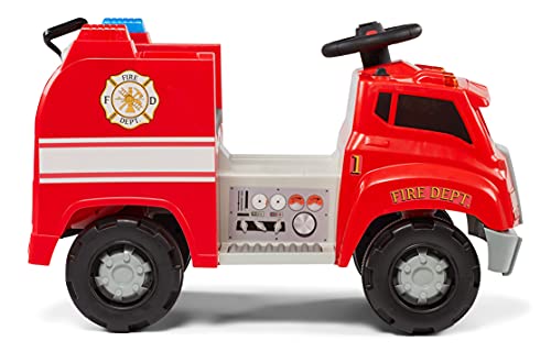 Kid Trax Real Rigs Toddler Fire Truck Interactive Ride On Toy, Kids Ages 1.5-4 Years, 6 Volt Battery And Charger, Sound Effects, Red #TOP3