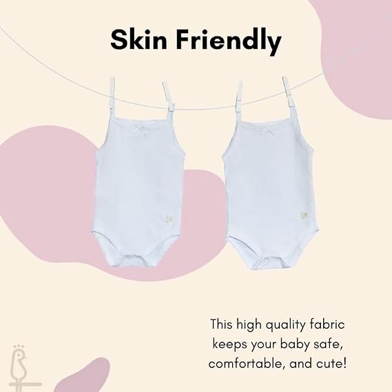 Feathers Baby Girl Tank Top Bodysuit Cotton One Piece 2 Pack, Sizes 3M-36M