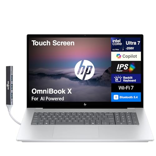 Image of HP OmniBook X AI Powered Laptop 17.3 inch Touchscreen IPS FHD Display 242301-MAINVAR (Win11H, 32GB RAM|2TB SSD)