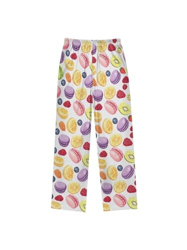 ZZKKO Colorful Macarons and Fruits Boys Pants for Kids Jogger Pants with Pockets S2