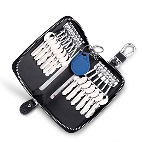 Étui à clé à fermeture éclair avec chaîne multifonction anti-rayure pour sac - 2