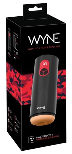 WYNE Masturbator 07 Mastubateurs réalistes Noir Rouge 26.6 cm/2.0 cm
