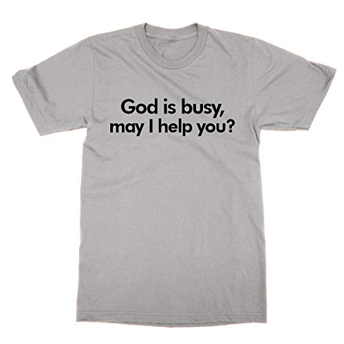 T-shirt God is Busy May I Help You en coton pour un style streetwear quotidien