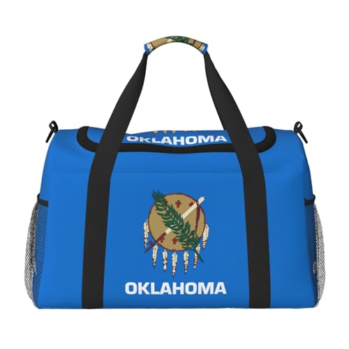 Sac de week-end Oklahoma State Flag Noir pour femme en taille unique