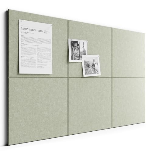 Bumusty 12er-Pack Filz-Pinnwand Lamellen-Optik 120 x 90cm,Alternative zu Korktafel,Inkl.70 Klebestreifen,Memoboard,Fotowand & Visionboard Für Büro,Kinderzimmer & Klassenzimmer