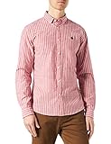 Rayas cotton slub Springfield Camisa Manga Larga Rayas Cotton Slub, Rojo, M para Hombre