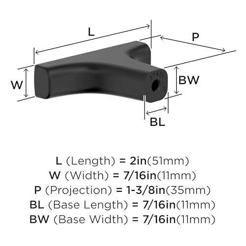 Amerock 2" Bar Merced Matte Black Cabinet Knob by Amerock - Used condition - Image 5