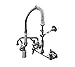 T&S Brass MPY-8WLN-08 Mini-PRU Wall Mount Base with B-0107-C, 8" Swing Nozzle, Lever Handles and Wall Bracket, 8"