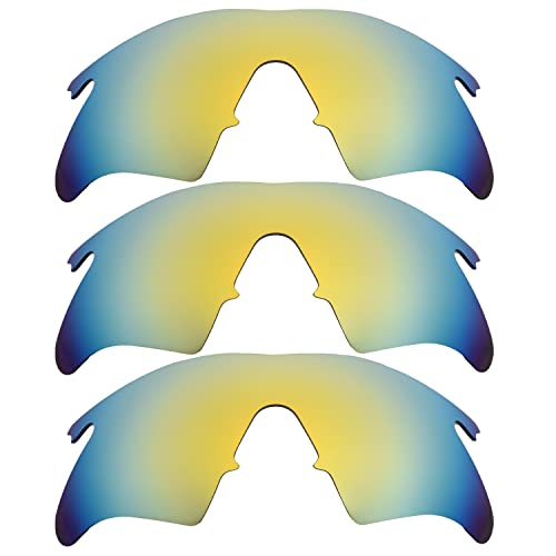 Verres pour Oakleys M Frame Heater dorés polarisés pour le cyclisme et le sport
