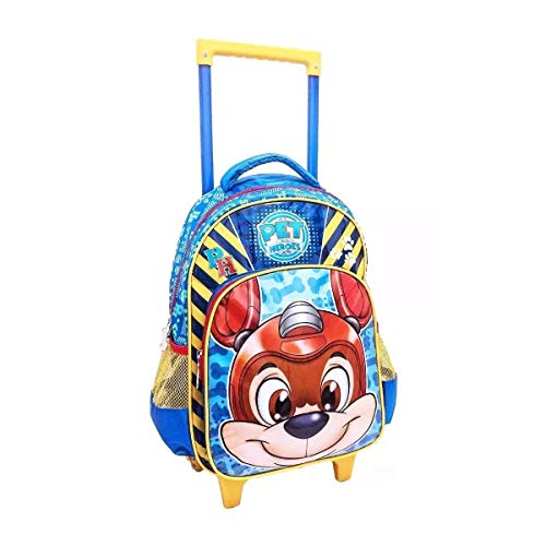 Kit Mochila De Rodinha Escolar masculina patrulha heroes 3 peças