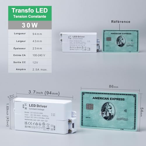 Transformateur LED 12V 30W idéal pour éclairage de cuisine - 2