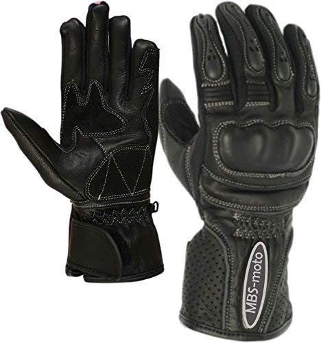 MBS LADY'S BLACK LEATHER GLOVES GLL13 M 925