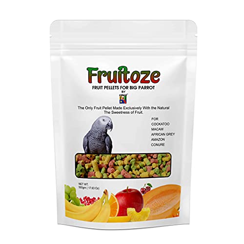 Congo-Premium-1kg-Fruitoze-Fruit-Pellets-for-Cockatoo-Macaw-African-Grey-Amazon-and-Conure-Parrots-1000gm
