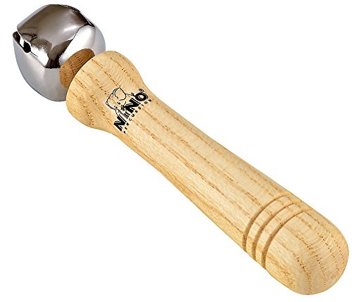 Nino Percussion Bell Stick Instrument - Musikinstrument für Kinder ab 3 Jahren - Mit 1 Glocke - Holz, Natur (NINO960)