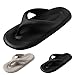 Men's Flip Flops Men Flip Flops Summer New Pattern Indoor and Outdoor Fashionable Durable Comfort Slippers for Beach (Black, 8.5)