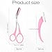 6 Piece Stainless Steel Non Slip Finger Grips Eyebrow Trimmer Scissors Eyebrow Scissors with Comb Curved Eye Brow Razor Brow Shaping Beard Shaving Kit Hair Removal Beauty Accessories for Women Men