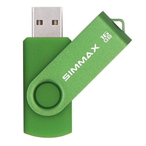 Simmax Usb Flash Drives 2 Pack 16Gb Memory Stick Swivel Design Usb 2.0 Flash Drive Thumb Drive Zip Drives (16Gb Blue Green) #TOP4
