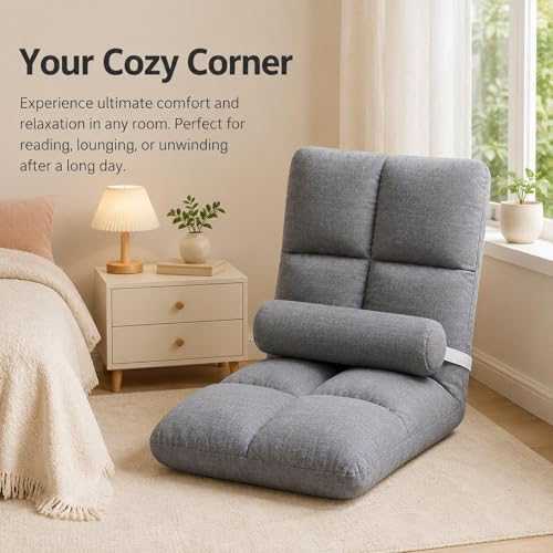 Fauteuil de sol avec dossier réglable pour aménager un petit studio