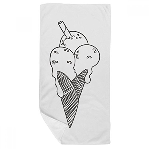 Serviette de bain sésame crème glacée 35x70cm multicolore - 2