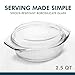 Simax Casserole Dish with Lid, 2.5 Quart Round Glass Casserole Dishes for Oven with Lid and Handles, Baking Dishes for Oven, Covered Bowl for Cooking, Baking, Serving, Microwave, Dishwasher, and Oven Safe Cookware
