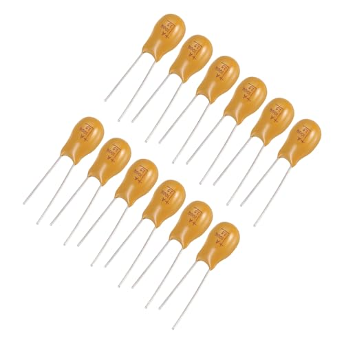 Condensateur au tantale 100 uF 25 V haute stabilité radiale jaune pour projet informatique