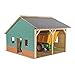 Kids Globe - 610338 - Maquette - Bâtiment de ferme en bois pour 2 tracteurs - Echelle 1:16