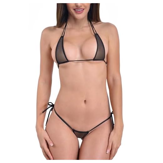 SHERRYLO Sheer Bikini Swimsuit for Women See Thru Extreme Micro Bikinis Transparent Bathing Suit