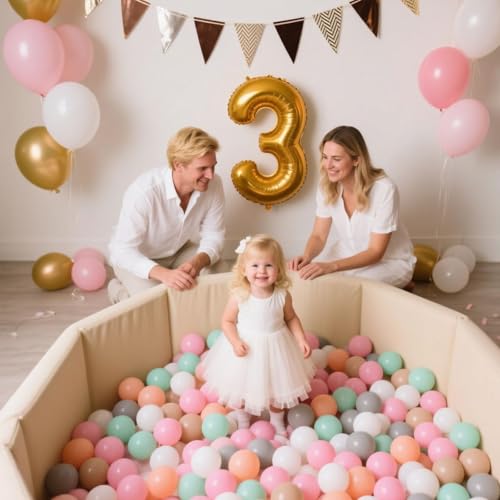 image for GOGOSO Balls for Ball Pit - Plastic Ball for Toddlers, Baby Kids Ball 