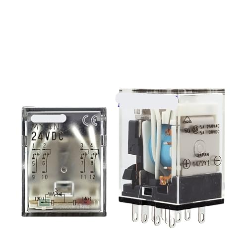 Relé MY4N-DC24V-2 con indicador LED para diagnóstico visual fácil