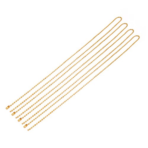 Aexit 4pcs 3mm Lighting fixtures and controls Dia Metal Plated Iron Beaded Connector Ball Key Chain 100cm Length
