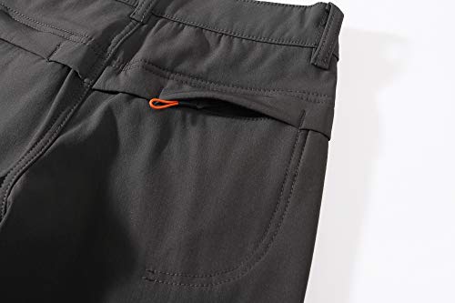 Camii Mia Calça infantil infantil de lã para caminhadas e inverno quente à prova d'água, Cinza, XS