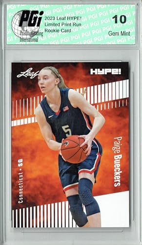 Paige Bueckers 2023 Leaf HYPE! #131A Only 5000 Made! Rookie Card PGI 10