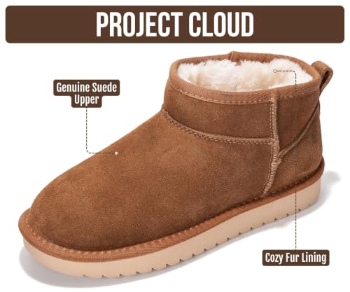 Image of Project Cloud Genuine Leather Ankle Boots for Women - Water Resistant with Memory Foam Insole Winter Boots - Trending Shoes & Comfortable Women's Ankle Boots (Hippy)