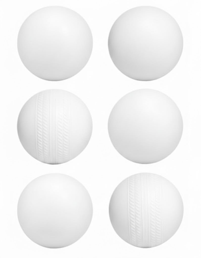 Heavy Plastic Cricket Training Balls 80g – Pack of 6 Practice Balls for Indoor & Outdoor Cricket | Durable Hard Plastic | Standard Size | Ideal for Nets, Coaching & Training Sessions (6, White)-image-39