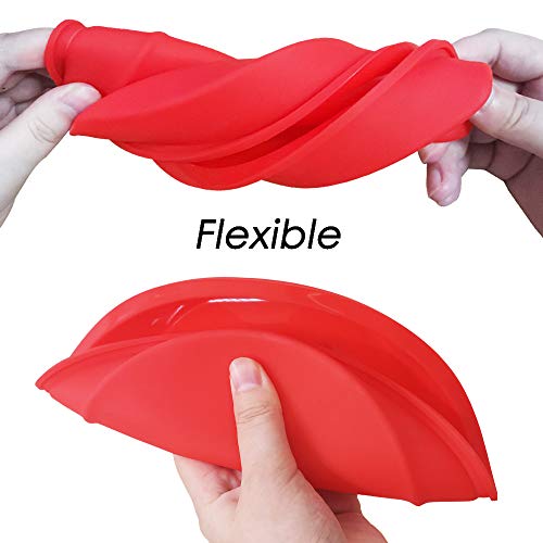 Silicone Cake Pan,DanziX Round Baking Mold 6 Inch and 8 Inch Non-Stick Reusable Bakeware Pan-Red and Blue