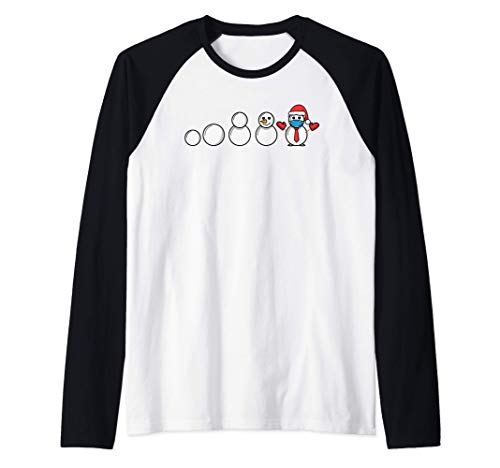 Boules de neige Snowman - Drôle de Noël de vacances Manche Raglan