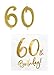 Świąteczne uroczystości dekoracja stołu świeca z liczbami 60. urodziny świeca do ciasta serwetki Brokat złoty druk foliowy 22 części Happy Birthday 60 dekoracja tortu