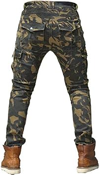 Mens Motorcycle Jeans Motorbike Pants for Men Biker Pants Protective Motorcycle Trousers with 4X Protect Pads (Camouflage, M 30W / 31L)