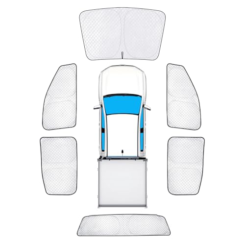 Image of KMF 6pcs Thicken Sun Shade for Ford Ranger 4Door 2019-2025 2026 Accessories,Full Car Window Covers Sunshade for Windshield Side Rear, UV Block and Privacy Blackout for Camping Outdoor