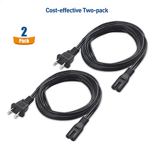 Cable Matters 400004-10X2 2 Pack 2 Prong Tv Power Cord 10 Ft thumb #6