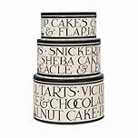 Black Toast Set of 3 Round Cake Tins (New)