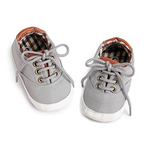 Image of Infant Baby Boys Girls Canvas Sneaker Toddler Slip On Anti Skid Newborn First Walkers Candy Shoes for 0-18 Months