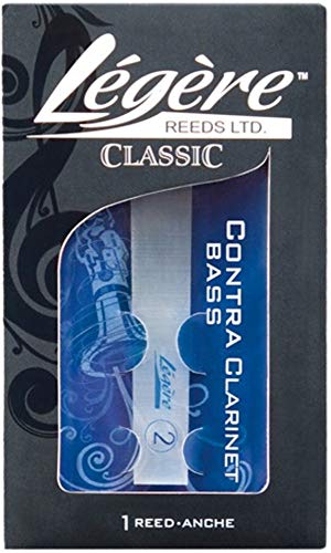 Légère Reeds Premium Synthetic Woodwind Reed, Contrabass Clarinet, Classic, Strength 2.0 (Bbcb2.00) #TOP16